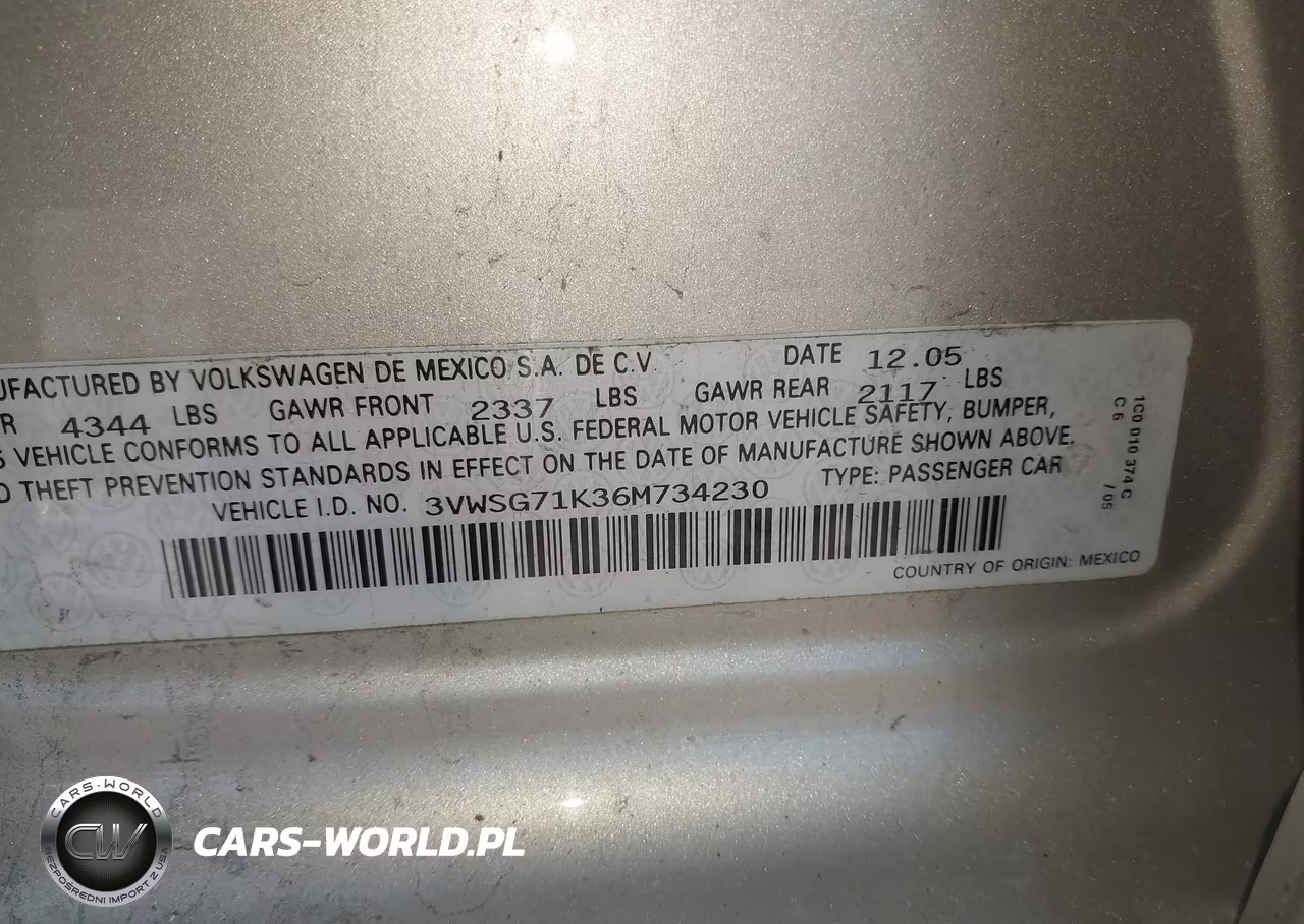 2006 Volkswagen Jetta 2.5 VIN:3VWSG71K36M734230 - 9