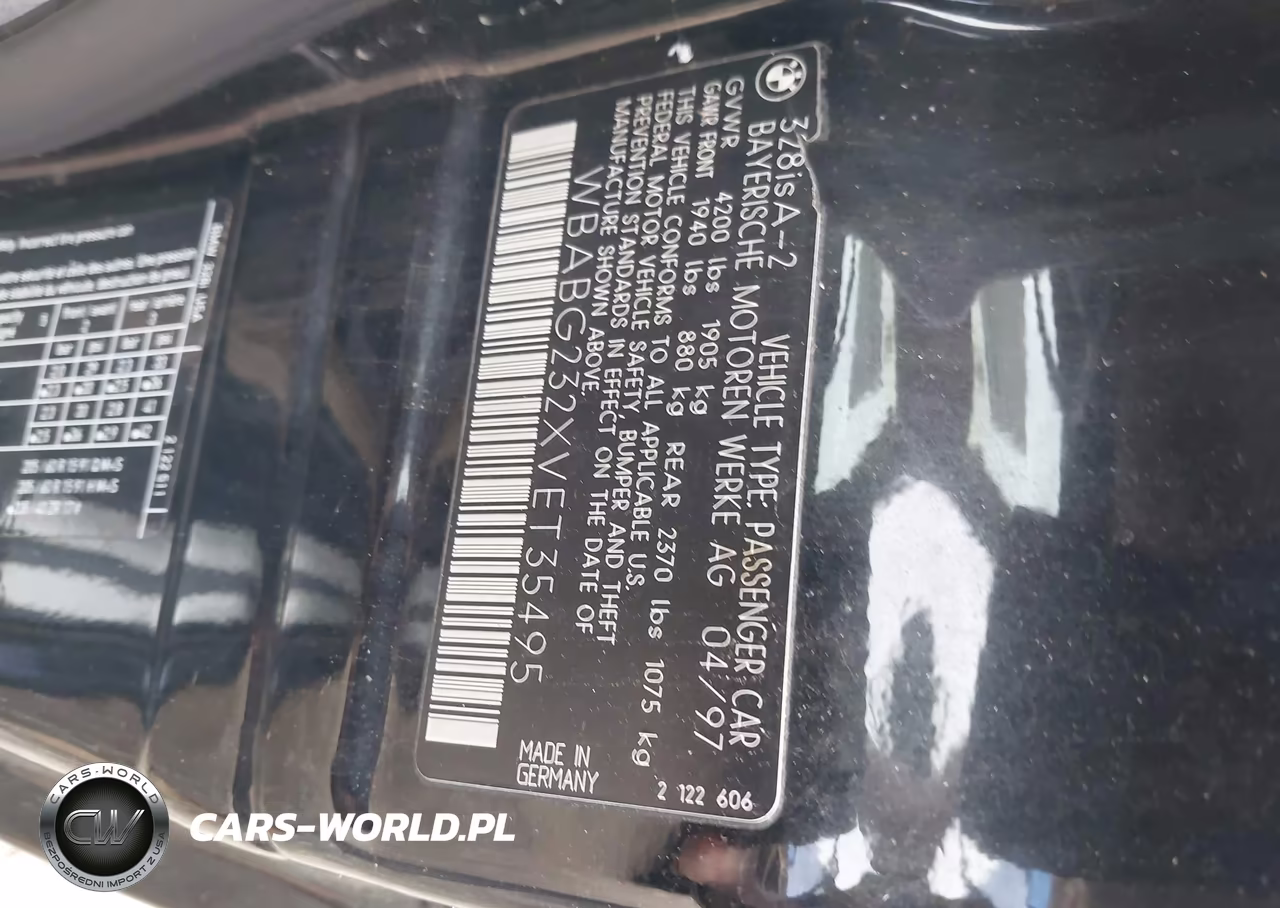 1997 BMW 328Is VIN:WBABG232XVET35495 - 9