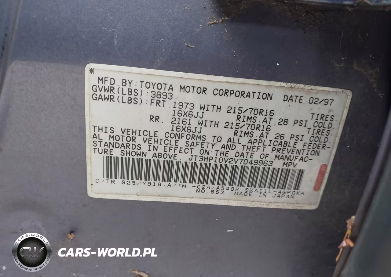 1997 Toyota Rav4 VIN:JT3HP10V2V7049963 - 9