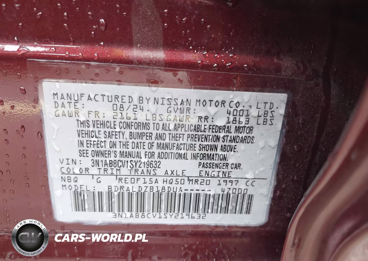 2025 Nissan Sentra Sv VIN:3N1AB8CV1SY219632 - 9