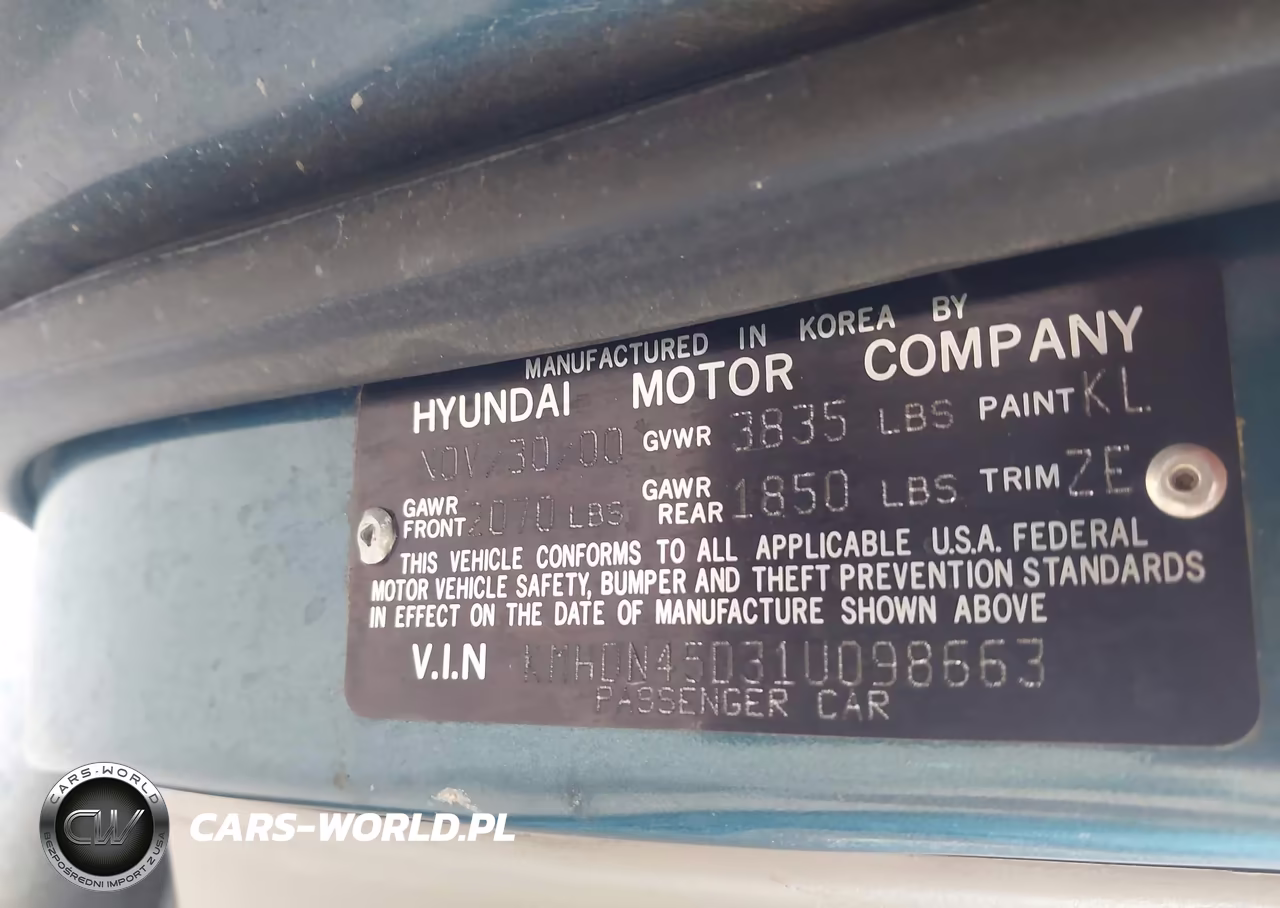 2001 Hyundai Elantra Gls VIN:KMHDN45D31U098663 - 9