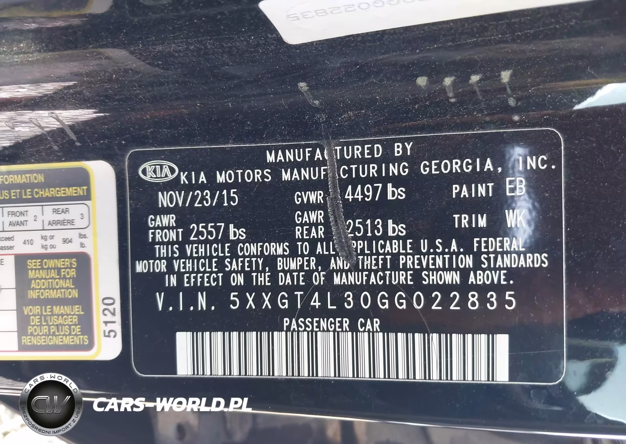 2016 Kia Optima Lx VIN:5XXGT4L30GG022835 - 9