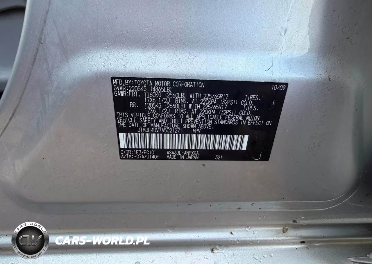 2010 Toyota Rav4 VIN:JTMJF4DV7A5021271 - 9