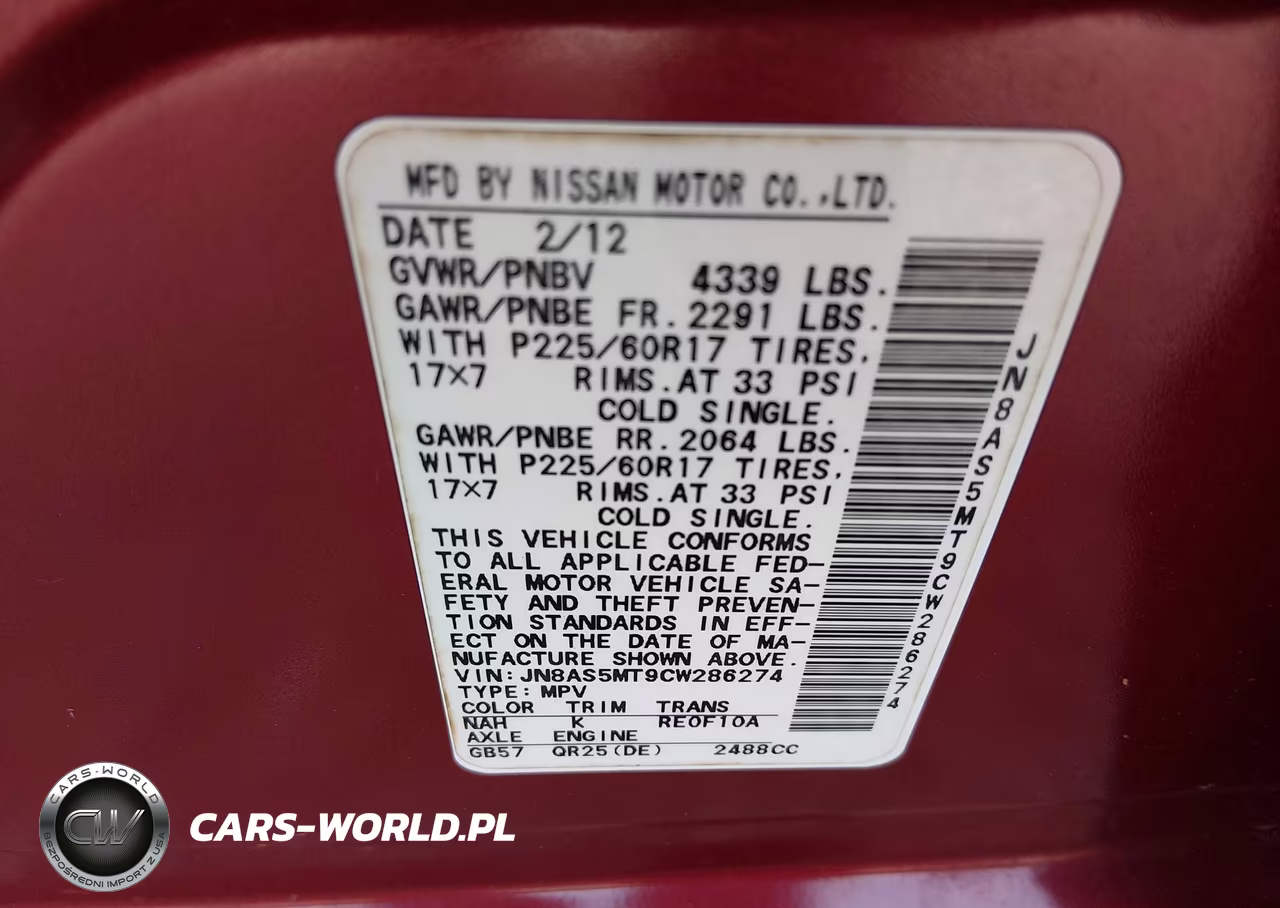 2012 Nissan Rogue Sv VIN:JN8AS5MT9CW286274 - 9