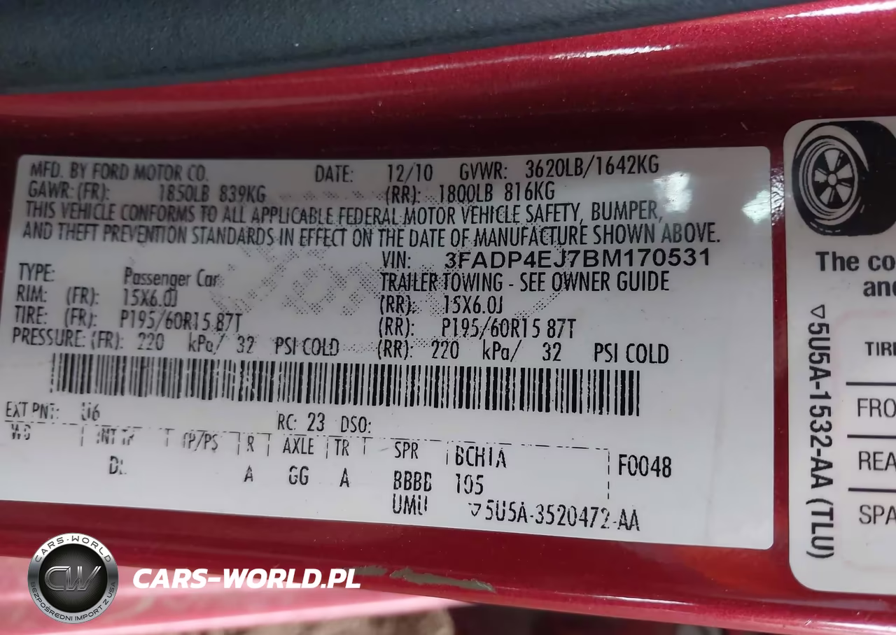 2011 Ford Fiesta Se VIN:3FADP4EJ7BM170531 - 8