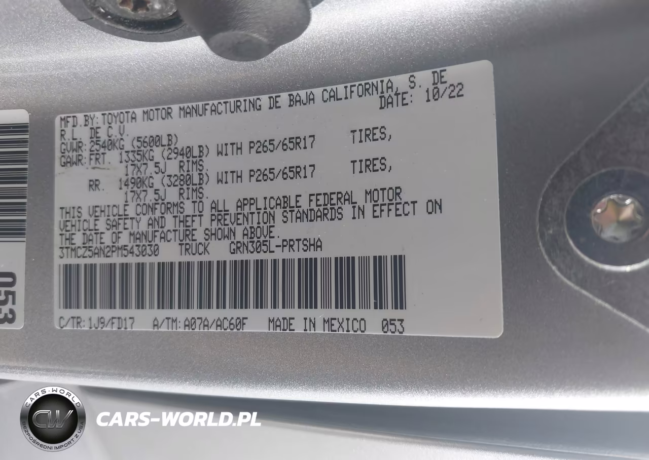 2023 Toyota Tacoma Trd Sport VIN:3TMCZ5AN2PM543030 - 9