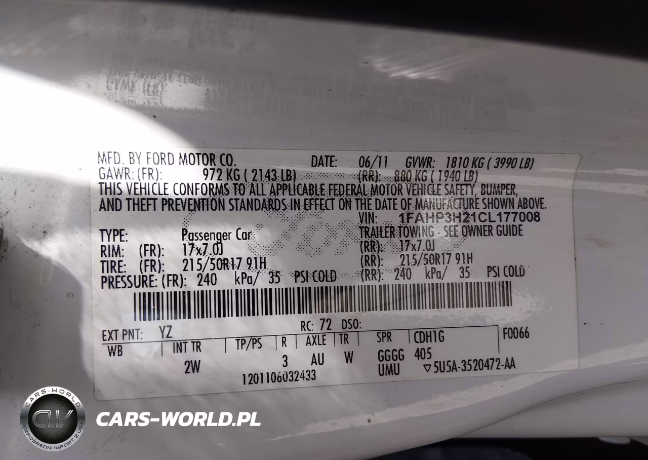 2012 Ford Focus Sel VIN:1FAHP3H21CL177008 - 9