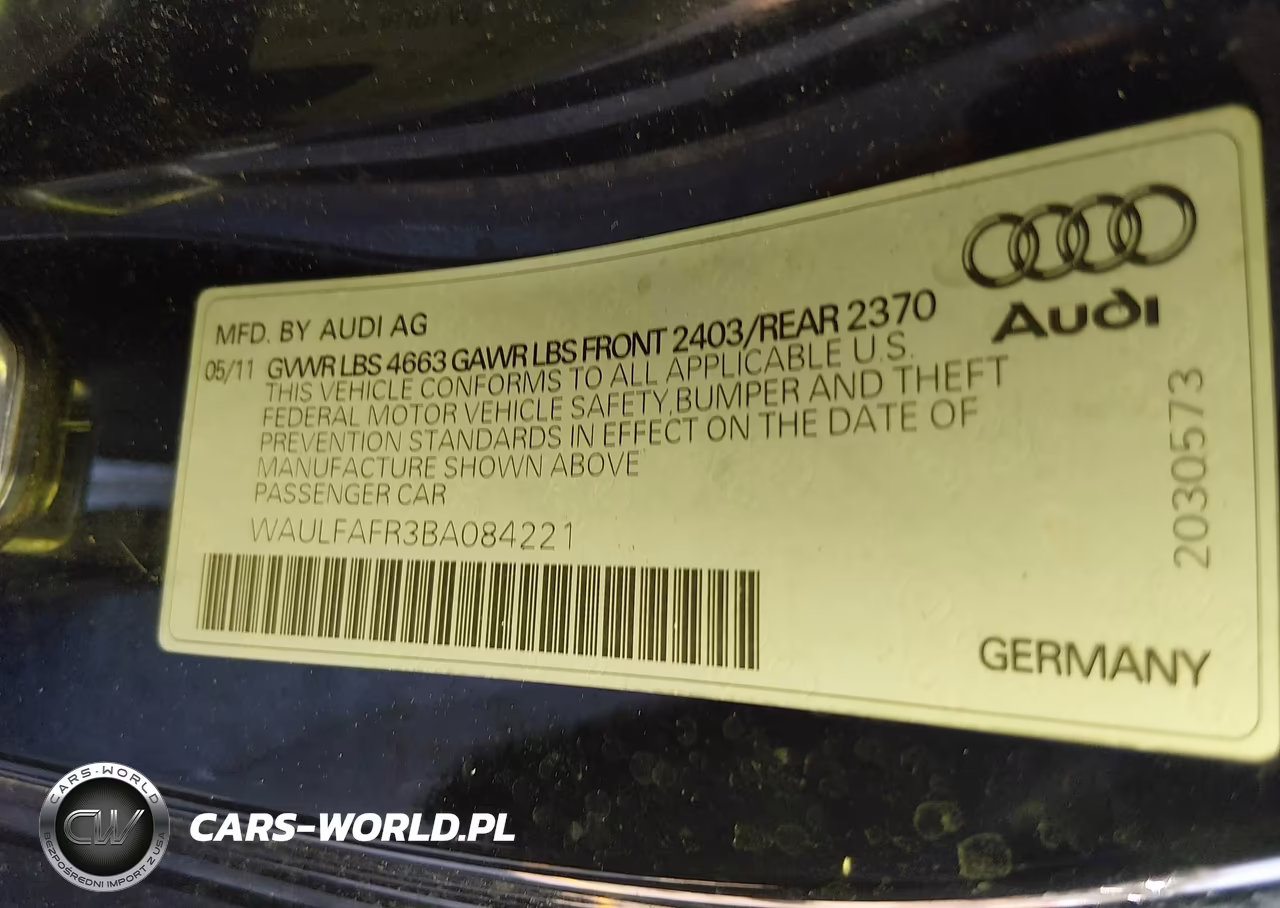 2011 Audi A5 2.0T Premium VIN:WAULFAFR3BA084221 - 9