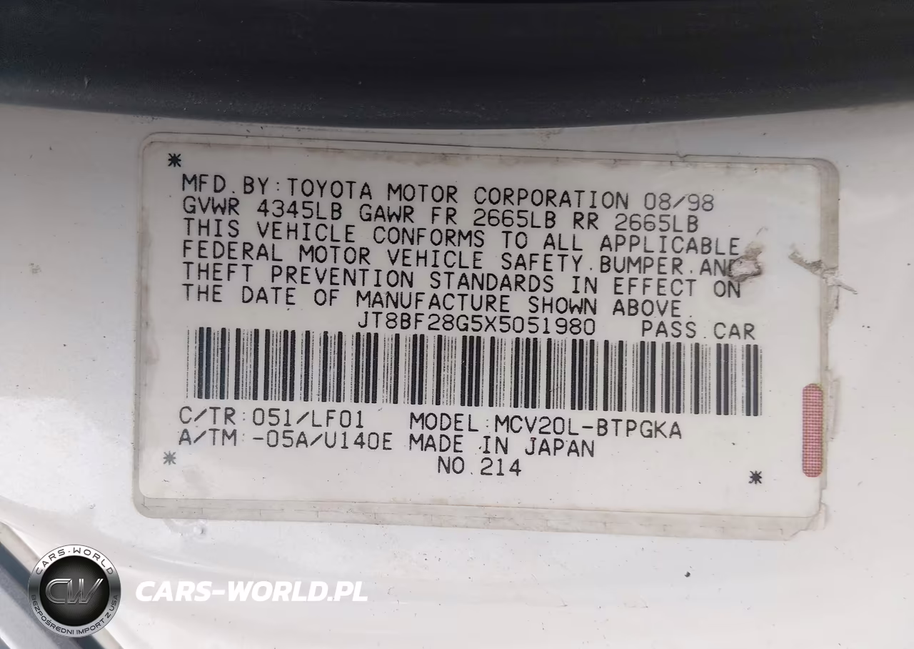 1999 Lexus Es 300 VIN:JT8BF28G5X5051980 - 9