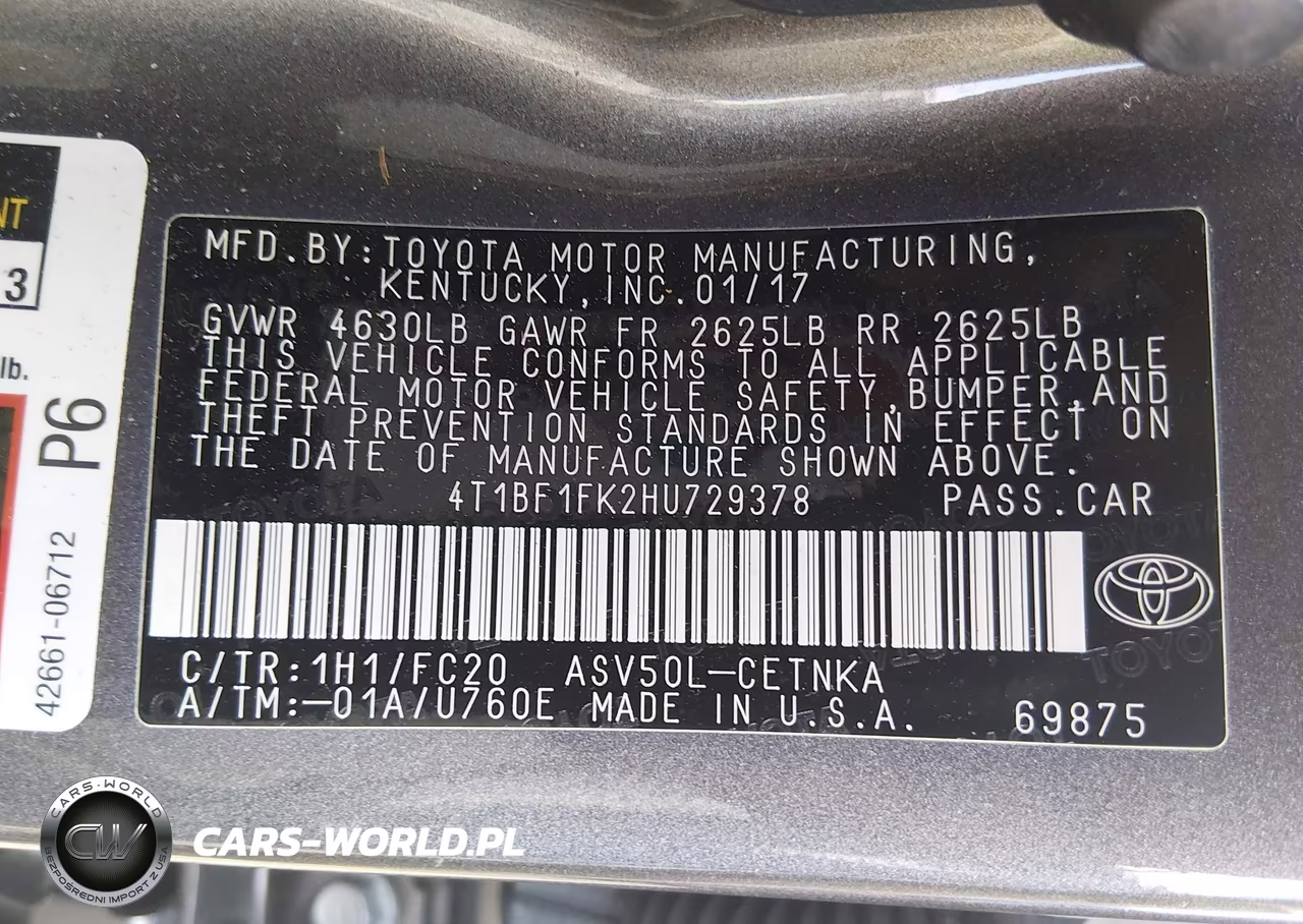 2017 Toyota Camry Le VIN:4T1BF1FK2HU729378 - 9