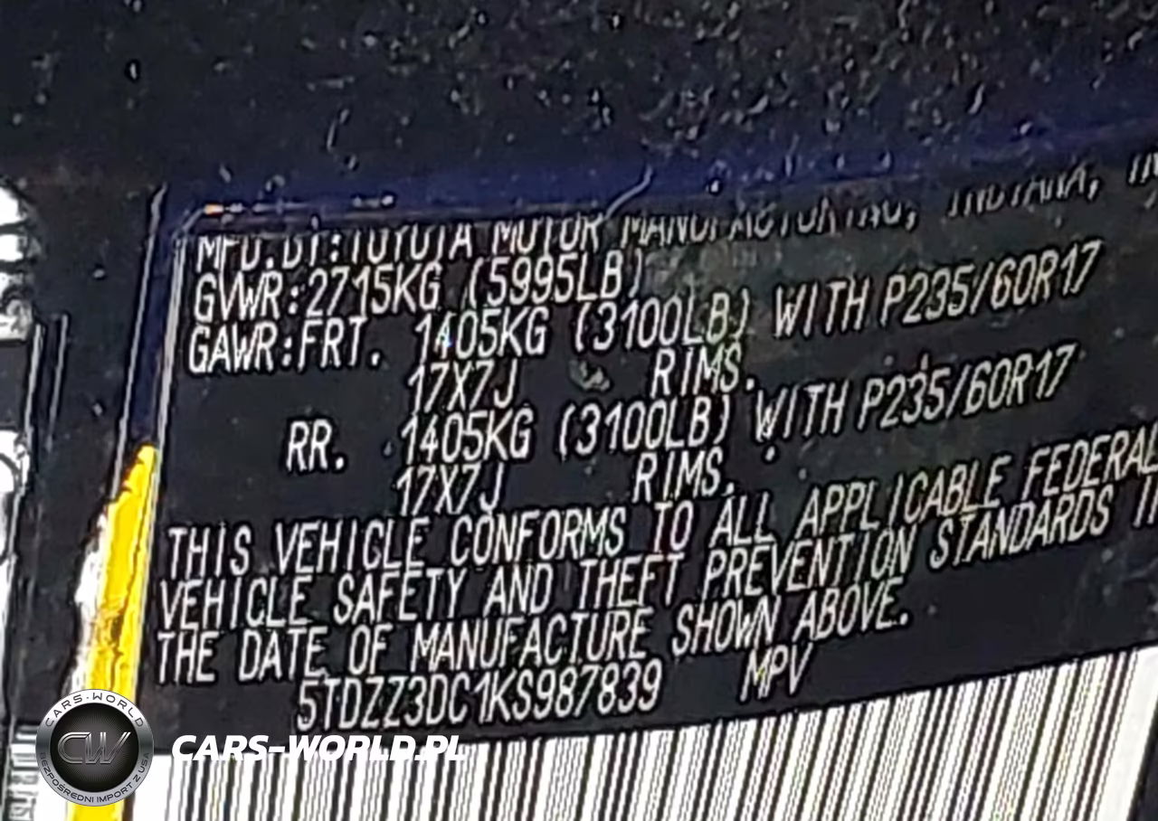 2019 Toyota Sienna L 7 Passenger VIN:5TDZZ3DC1KS987839 - 9