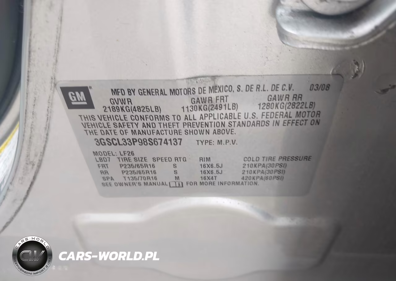 2008 Saturn Vue 4-Cyl Xe VIN:3GSCL33P98S674137 - 9