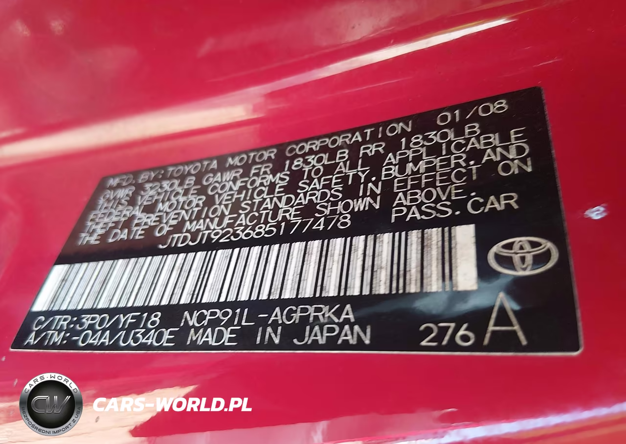 2008 Toyota Yaris S VIN:JTDJT923685177478 - 9