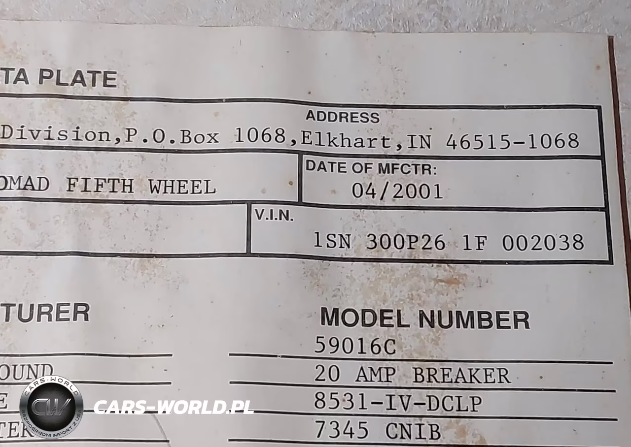 2001 Skyline Other VIN:1SN300P261F002038 - 9