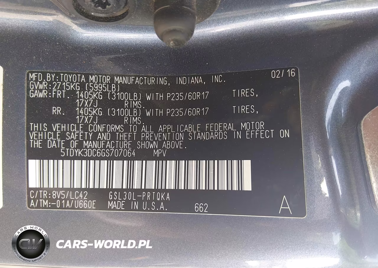 2016 Toyota Sienna Xle Premium 8 Passenger VIN:5TDYK3DC6GS707064 - 9