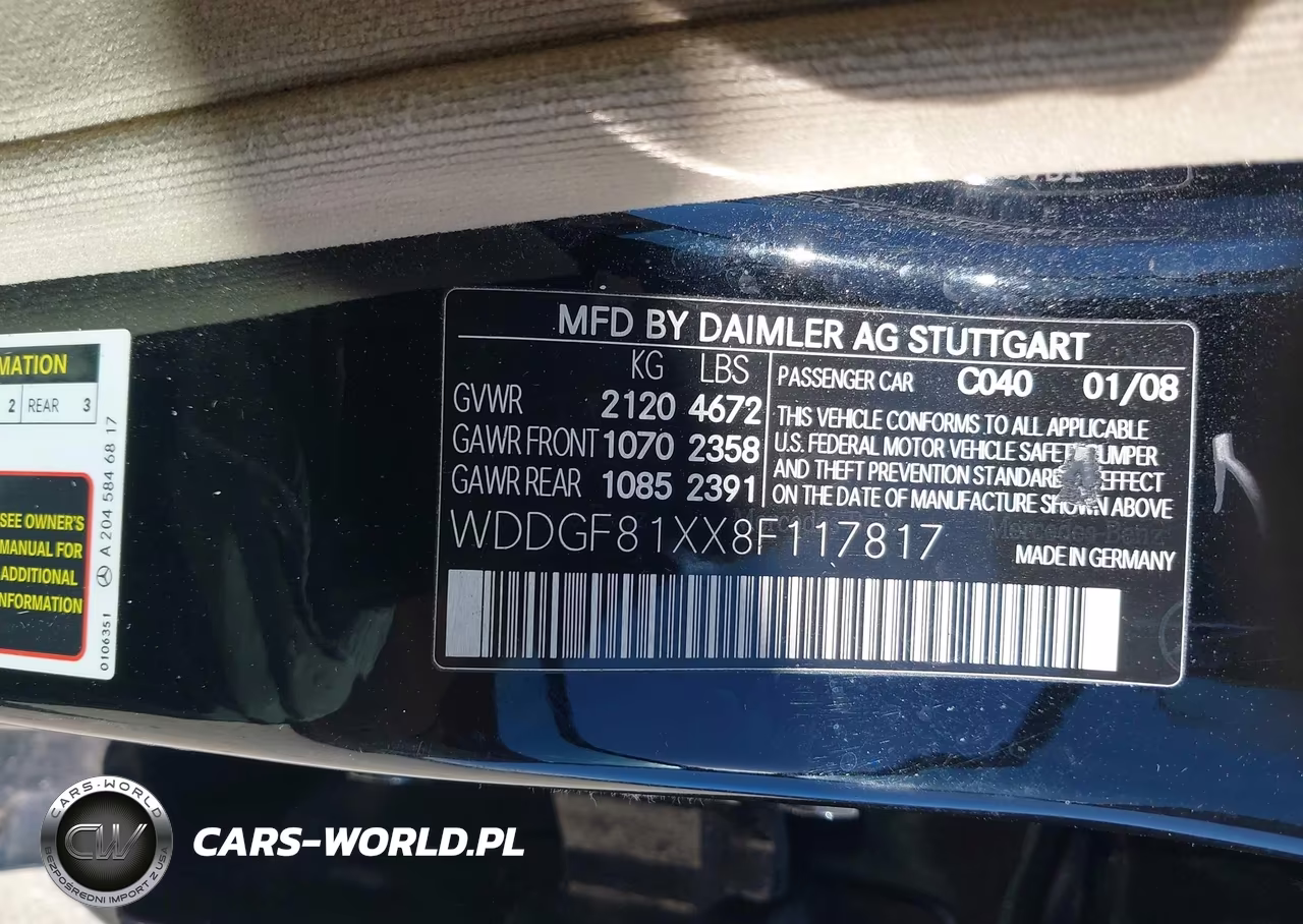 2008 Mercedes-Benz C 300 Luxury 4Matic-Sport 4Matic VIN:WDDGF81XX8F117817 - 9
