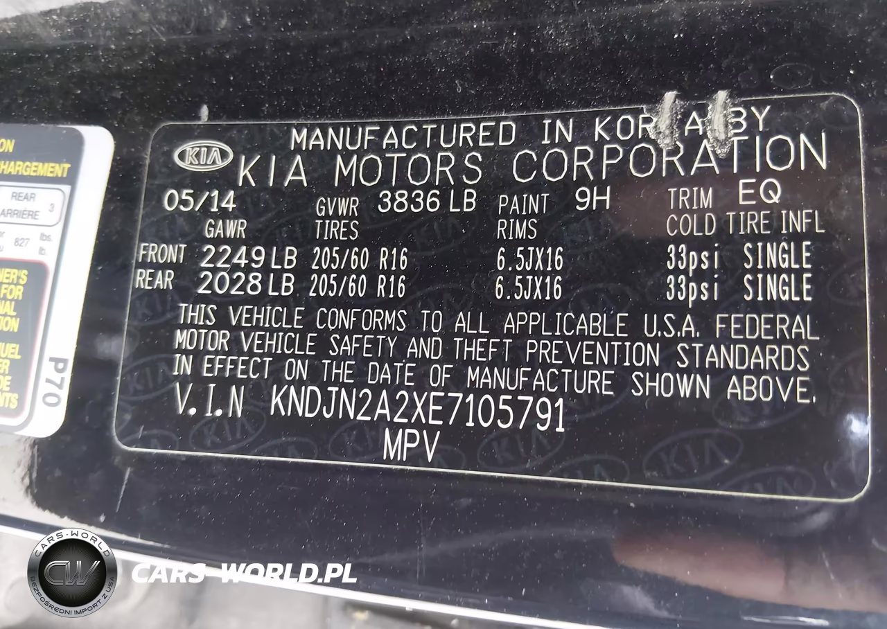 2014 Kia Soul VIN:KNDJN2A2XE7105791 - 9