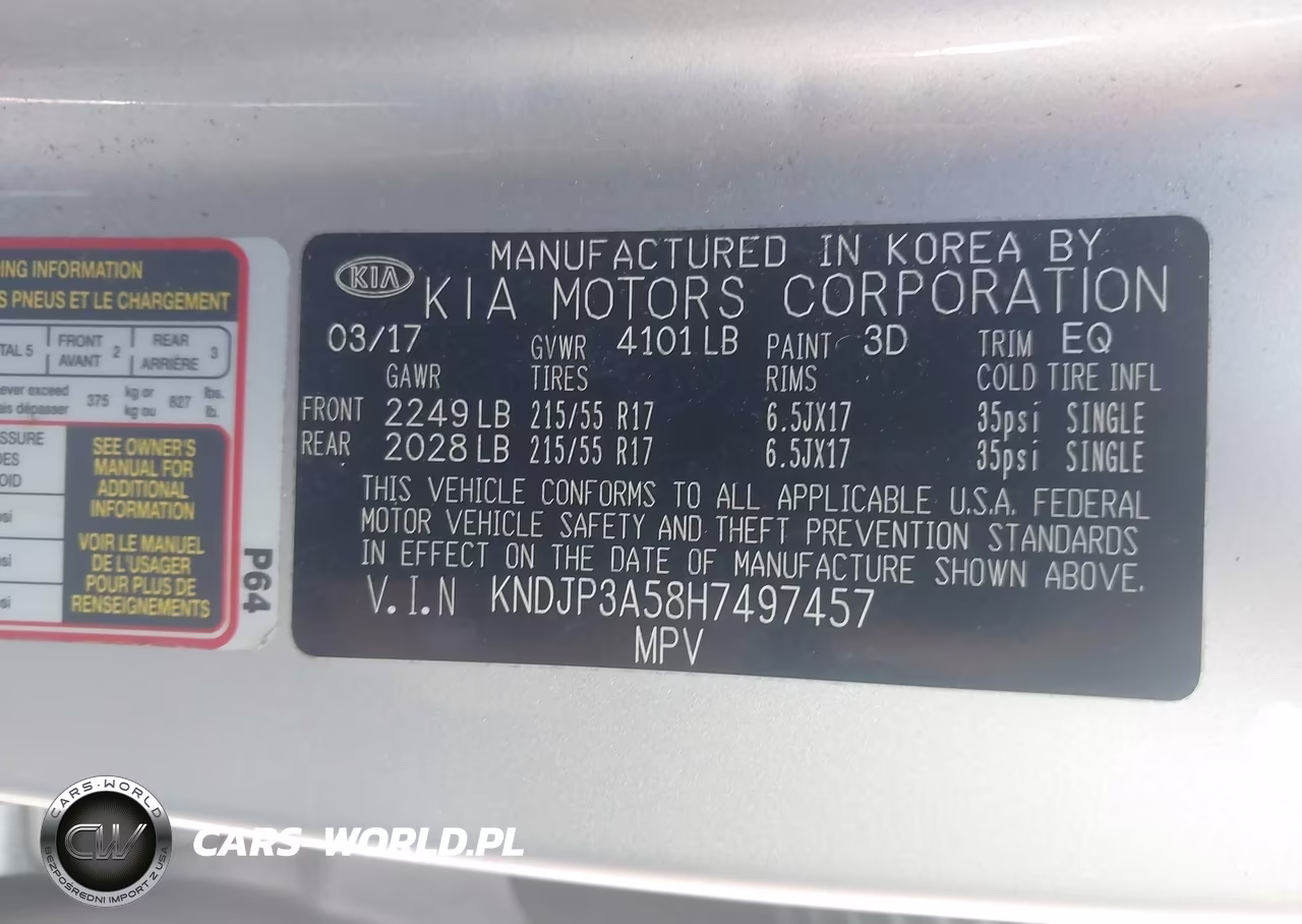 2017 Kia Soul + VIN:KNDJP3A58H7497457 - 9