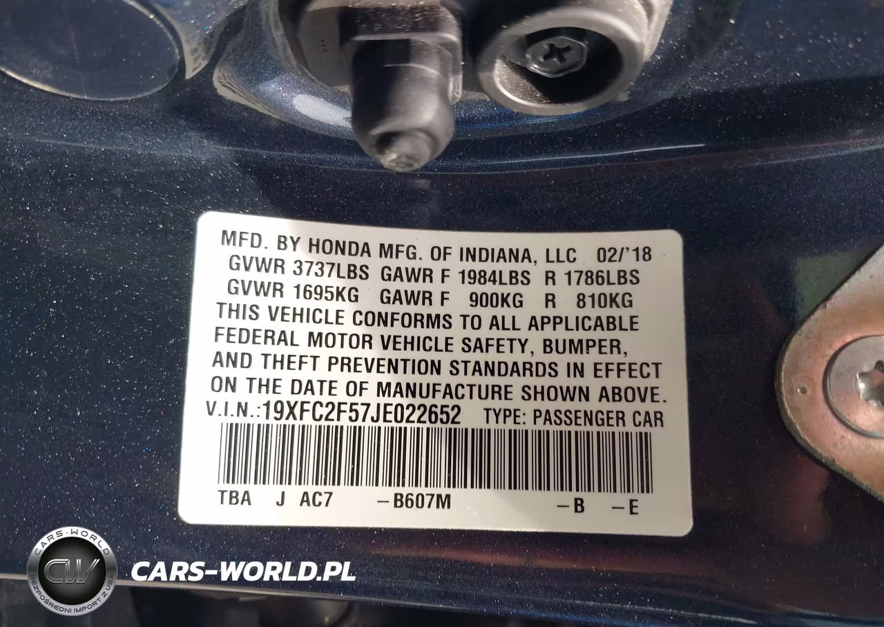 2018 Honda Civic Lx VIN:19XFC2F57JE022652 - 9