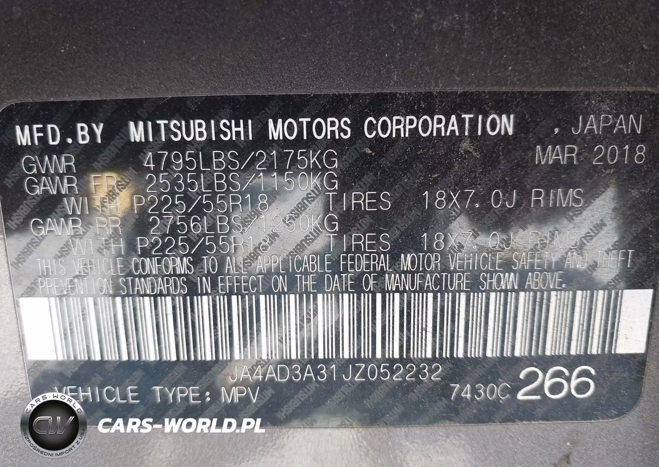 2018 Mitsubishi Outlander Sel VIN:JA4AD3A31JZ052232 - 9