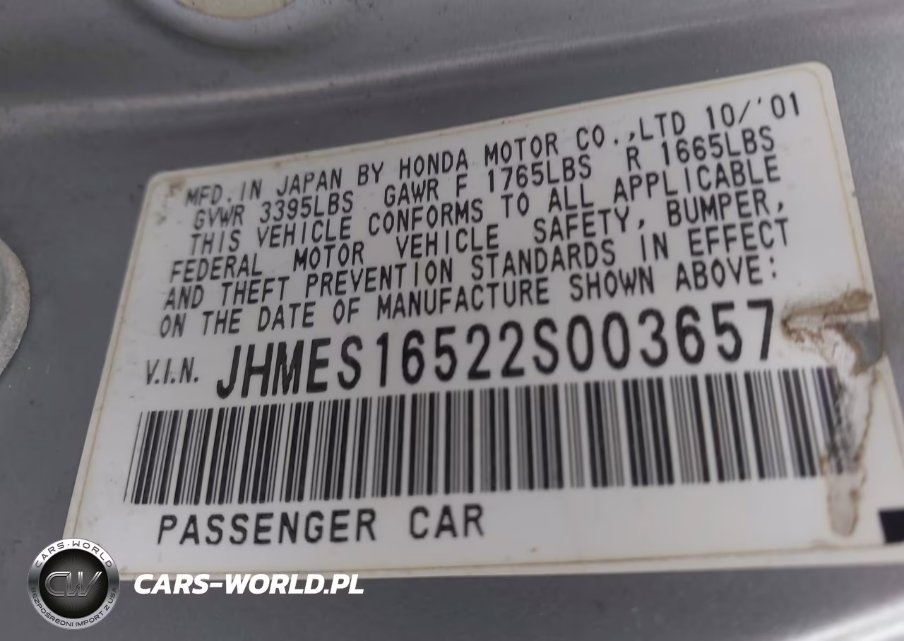 2002 Honda Civic Lx VIN:JHMES16522S003657 - 9