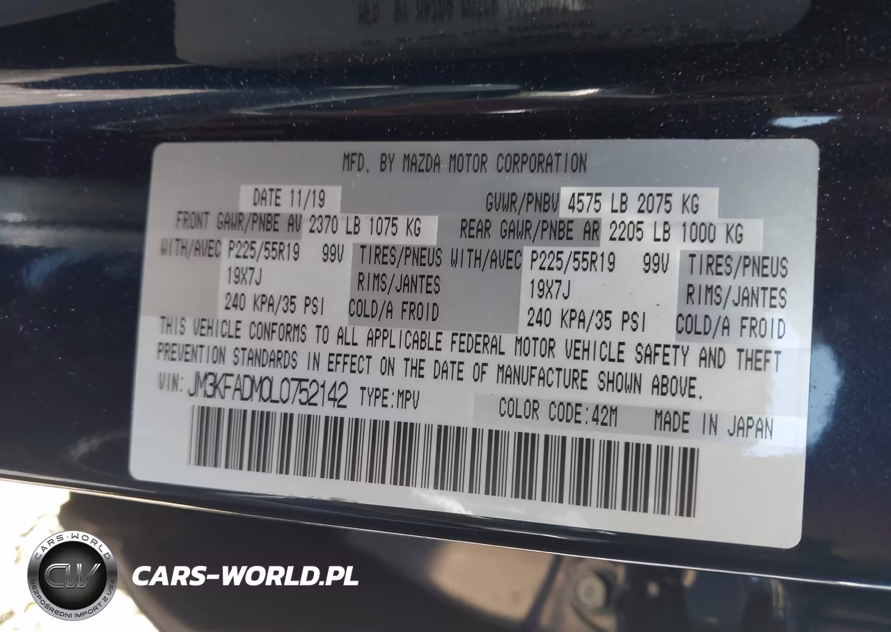 2020 Mazda Cx-5 Grand Touring VIN:JM3KFADM0L0752142 - 9