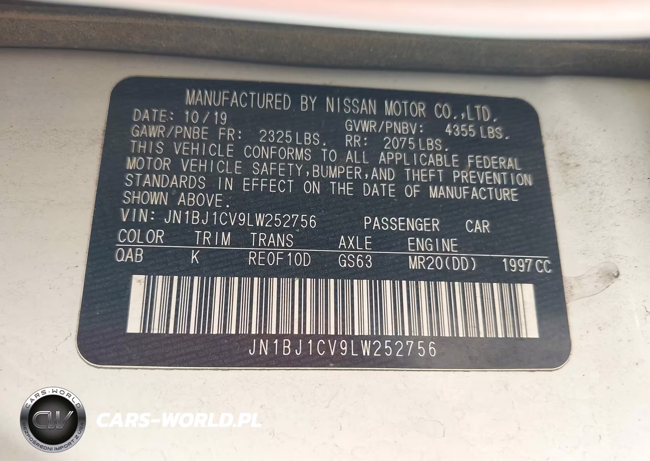 2020 Nissan Rogue Sport Sv Fwd Xtronic Cvt VIN:JN1BJ1CV9LW252756 - 9