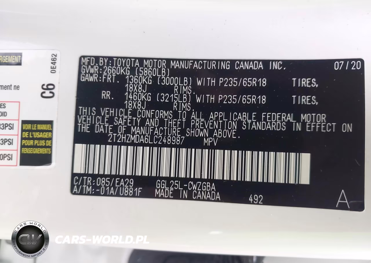 2020 Lexus Rx 350 VIN:2T2HZMDA6LC248987 - 9