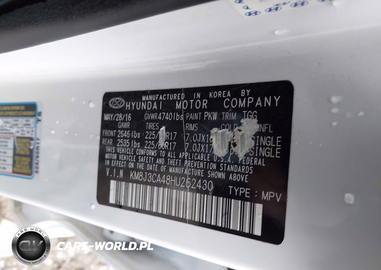 2017 Hyundai Tucson Se VIN:KM8J3CA48HU262430 - 9