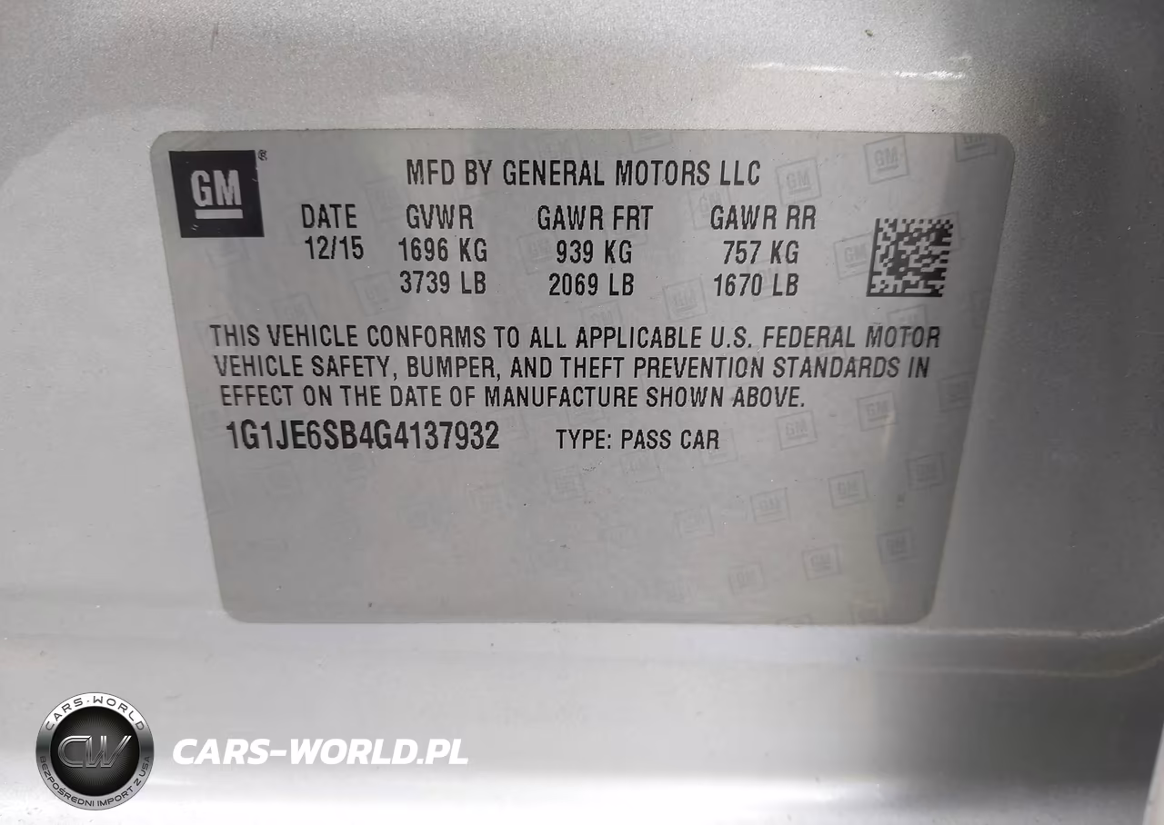 2016 Chevrolet Sonic Ltz Auto VIN:1G1JE6SB4G4137932 - 9