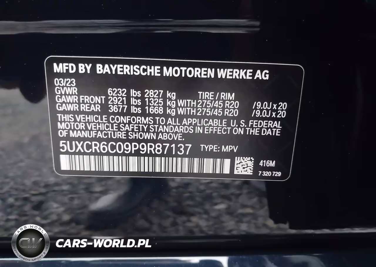 2023 BMW X5 xDrive40I VIN:5UXCR6C09P9R87137 - 9