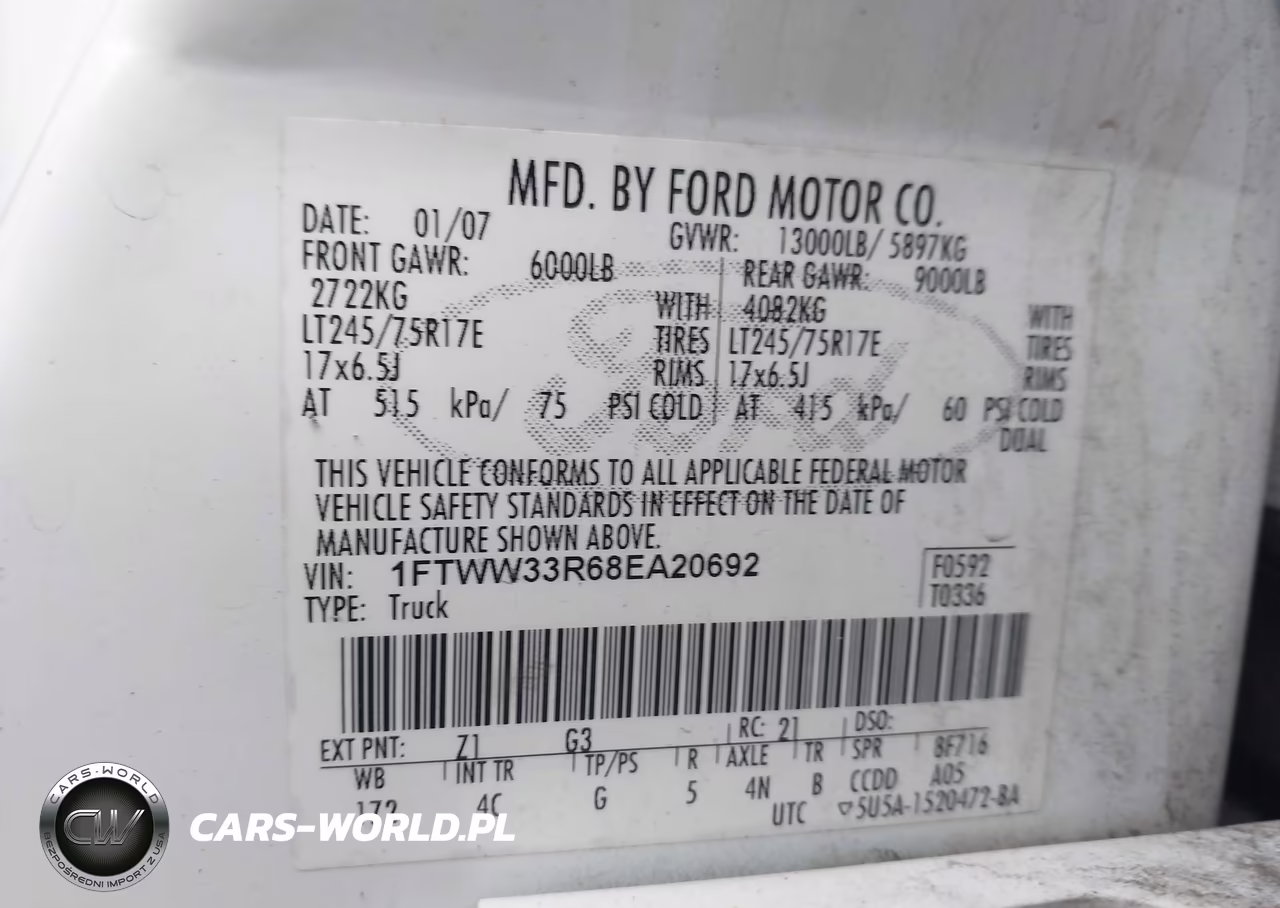 2008 Ford F-350 Lariat VIN:1FTWW33R68EA20692 - 9