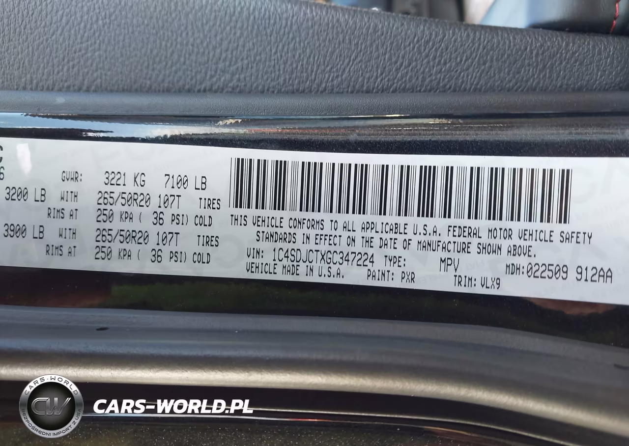 2016 Dodge Durango R-T VIN:1C4SDJCTXGC347224 - 9