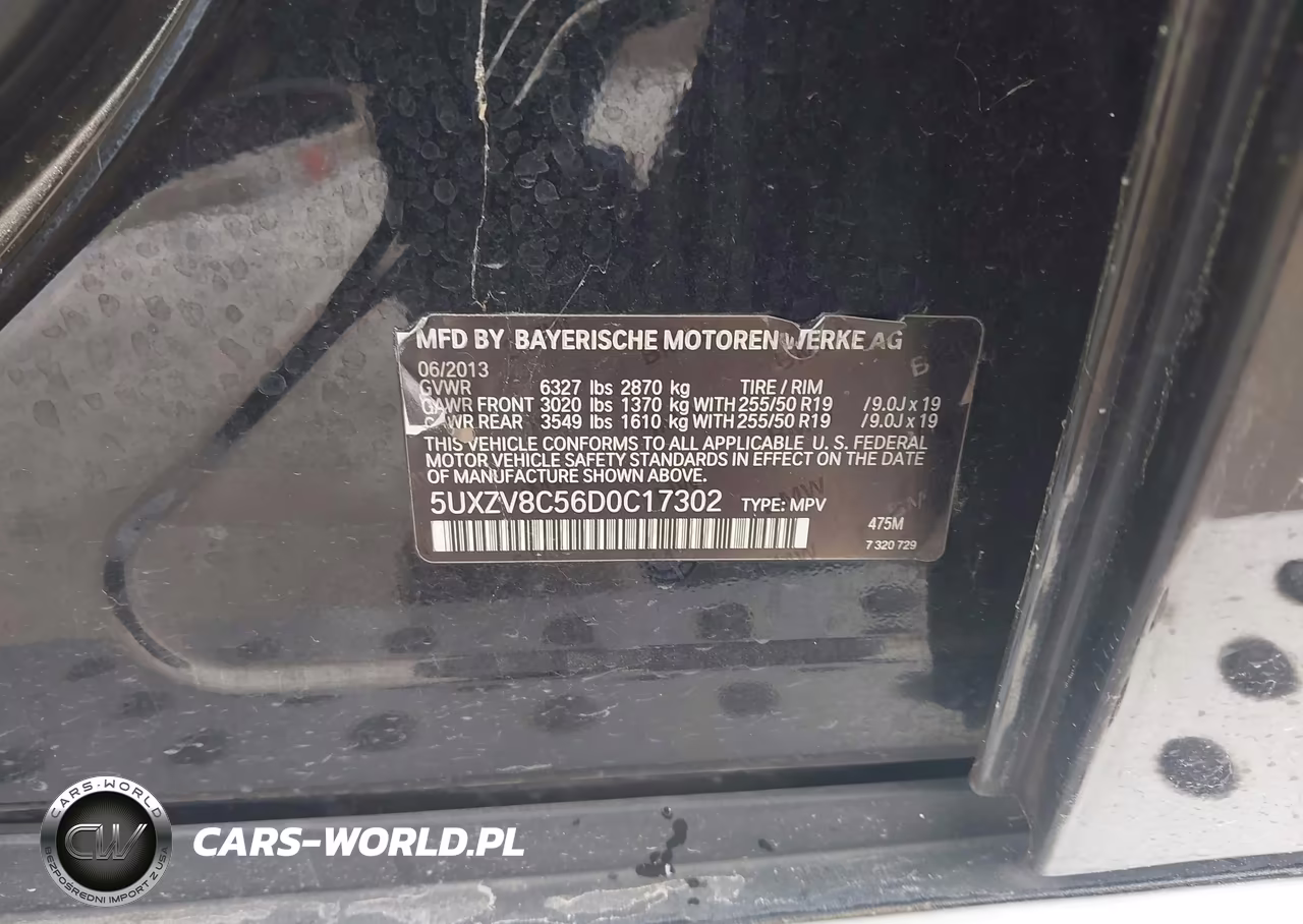 2013 BMW X5 xDrive50I VIN:5UXZV8C56D0C17302 - 9