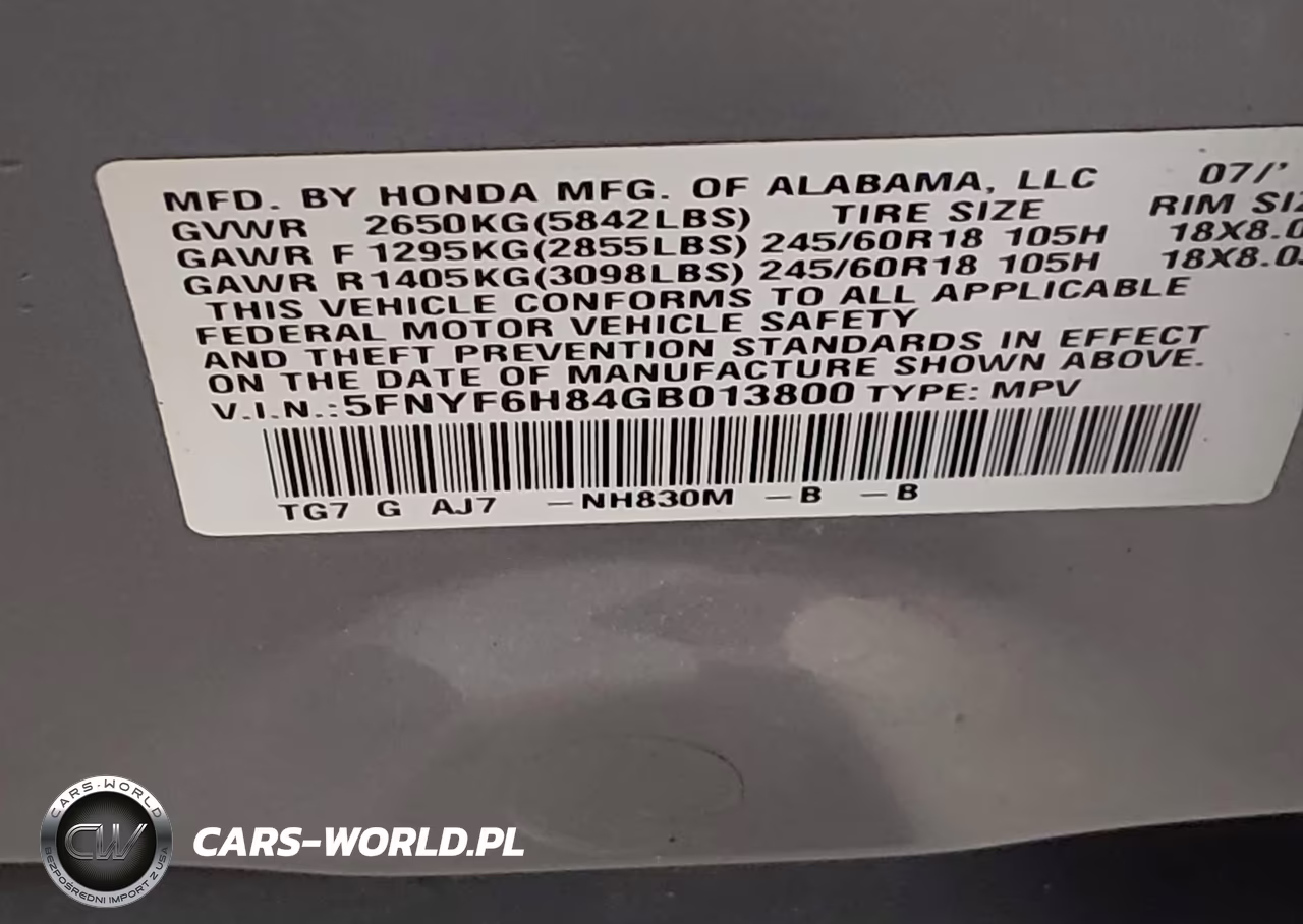 2016 Honda Pilot Ex-L VIN:5FNYF6H84GB013800 - 9