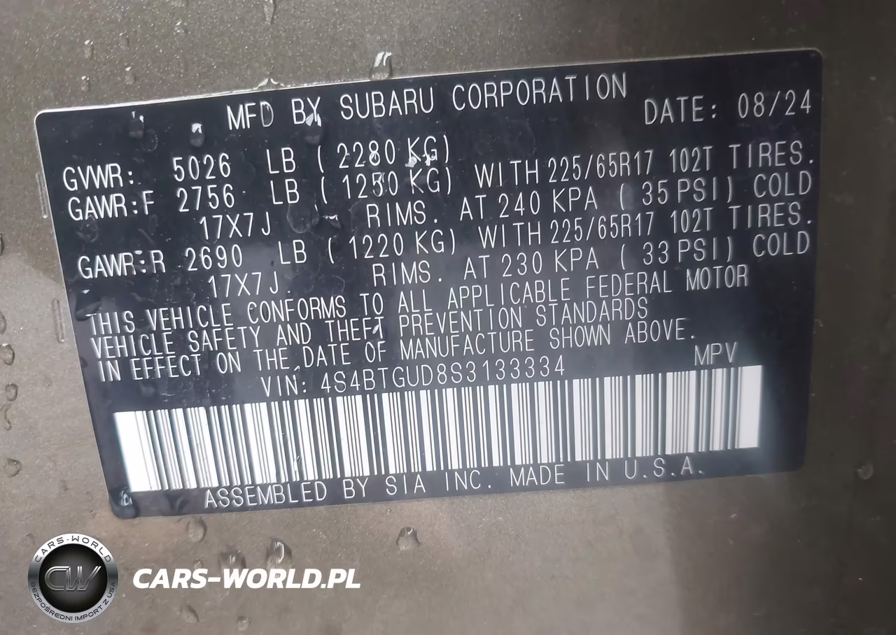2025 Subaru Outback Wilderness VIN:4S4BTGUD8S3133334 - 9