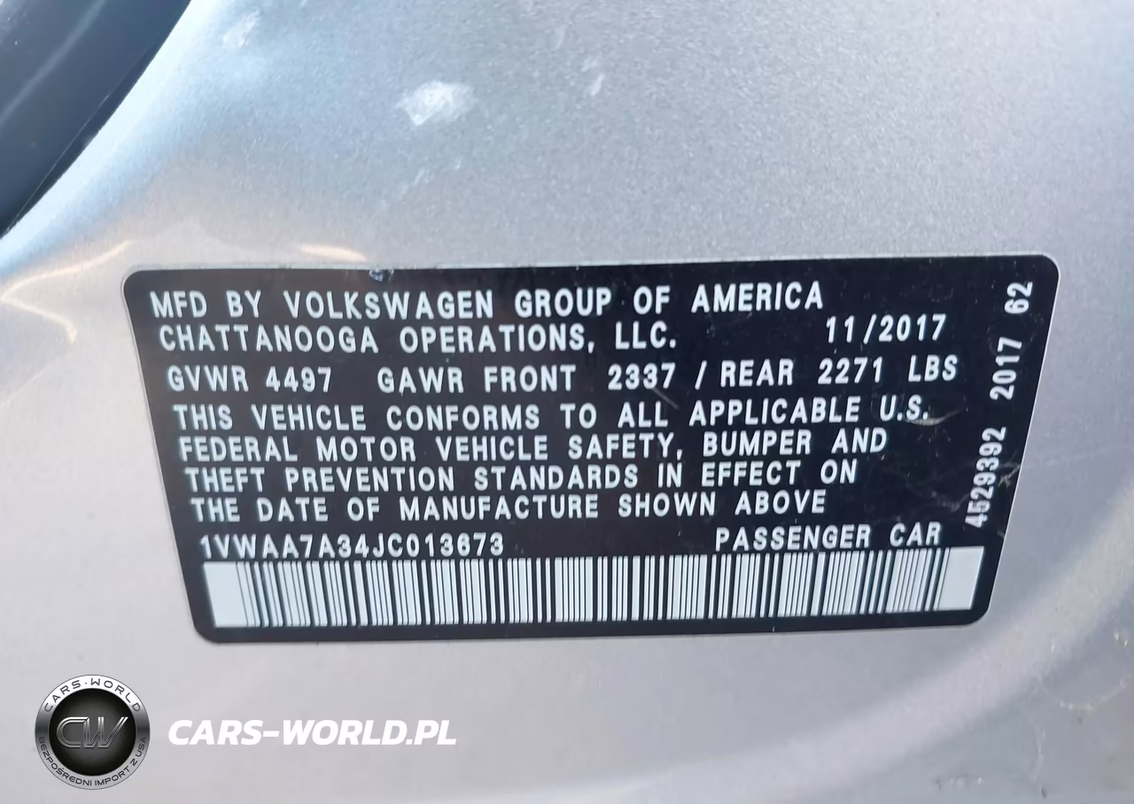 2018 Volkswagen Passat 2.0T R-Line-2.0T S VIN:1VWAA7A34JC013673 - 9
