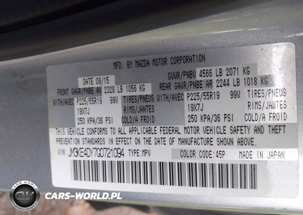 2016 Mazda Cx-5 Grand Touring VIN:JM3KE4DY7G0721094 - 9