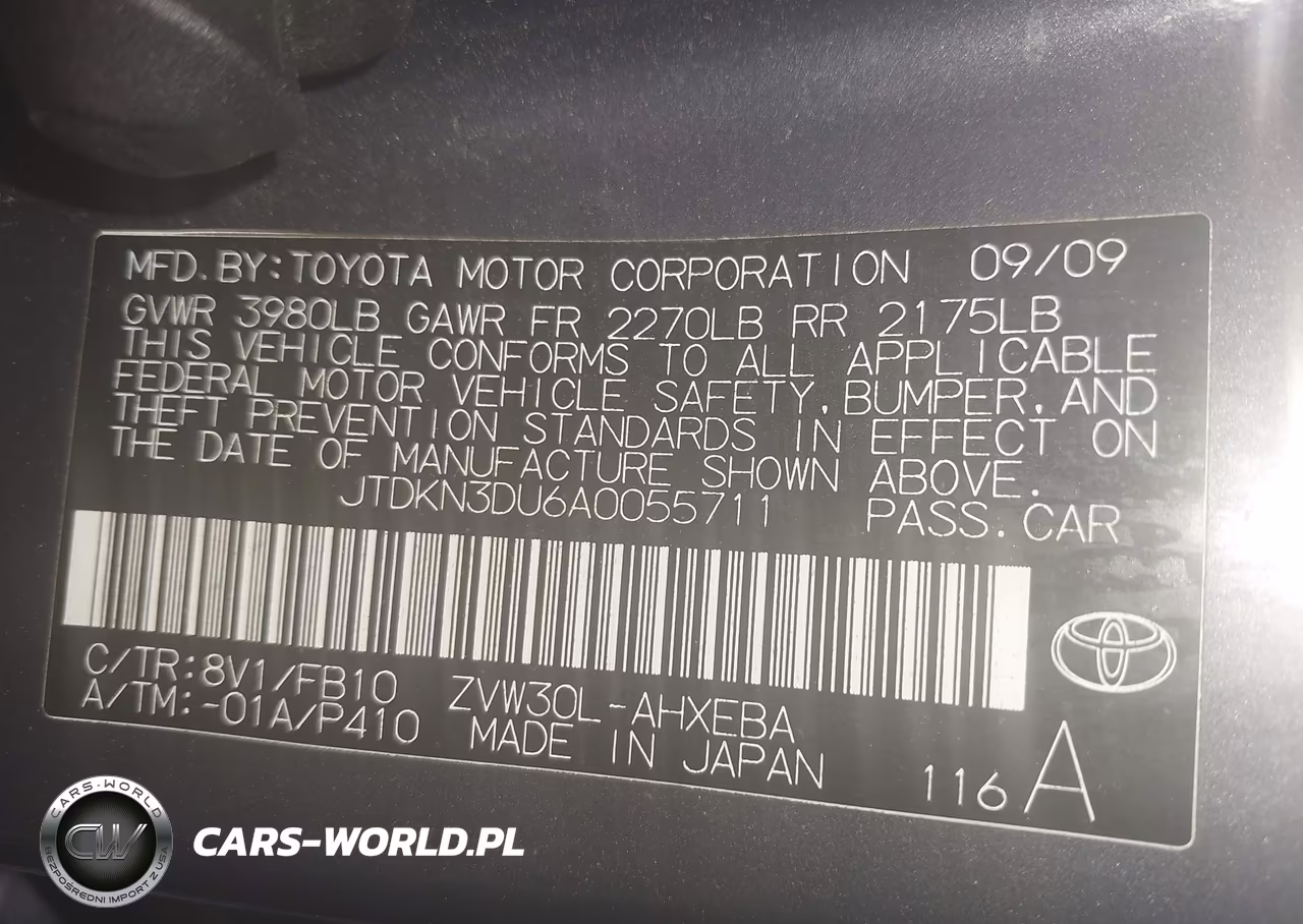 2010 Toyota Prius Iii VIN:JTDKN3DU6A0055711 - 9