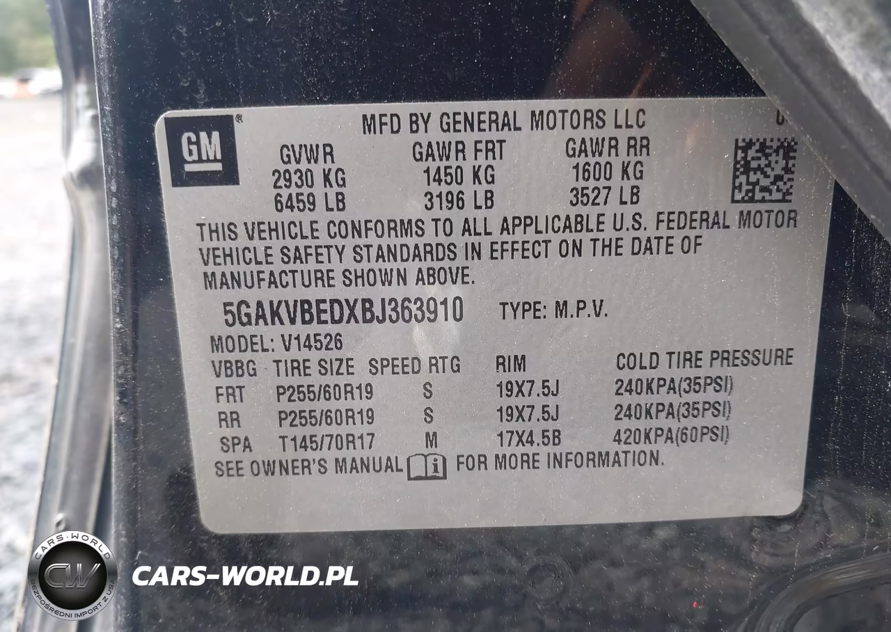 2011 Buick Enclave 1Xl VIN:5GAKVBEDXBJ363910 - 9