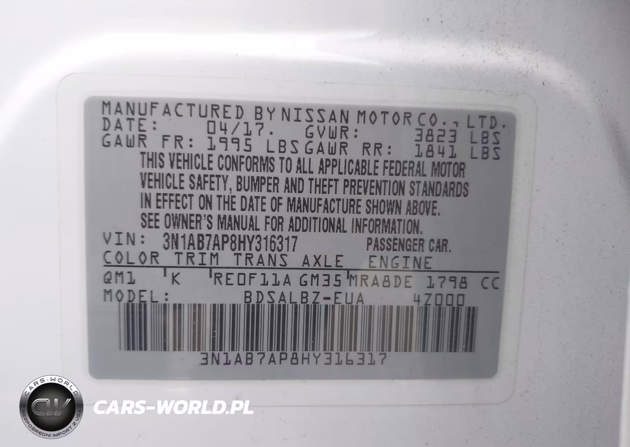 2017 Nissan Sentra S VIN:3N1AB7AP8HY316317 - 9