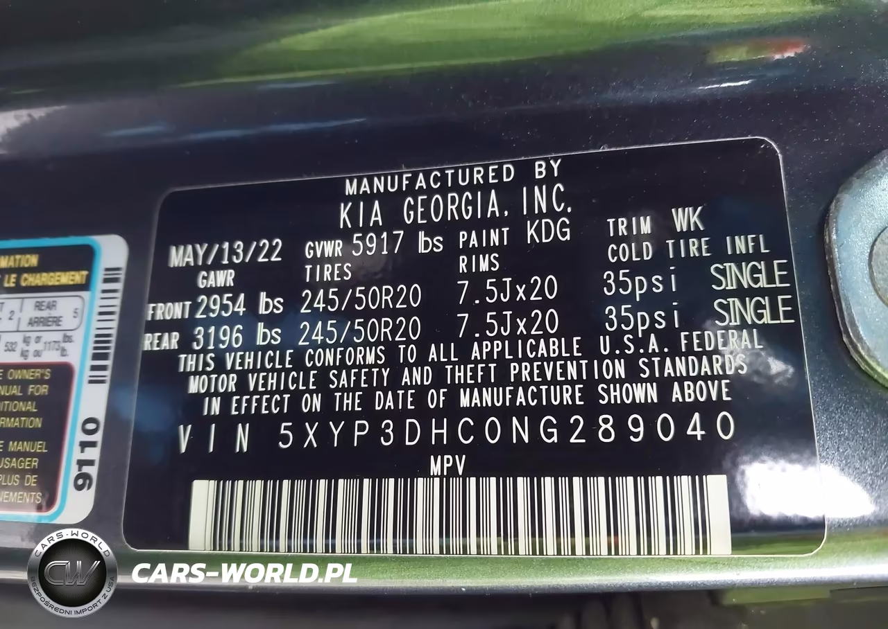 2022 Kia Telluride Ex VIN:5XYP3DHC0NG289040 - 9
