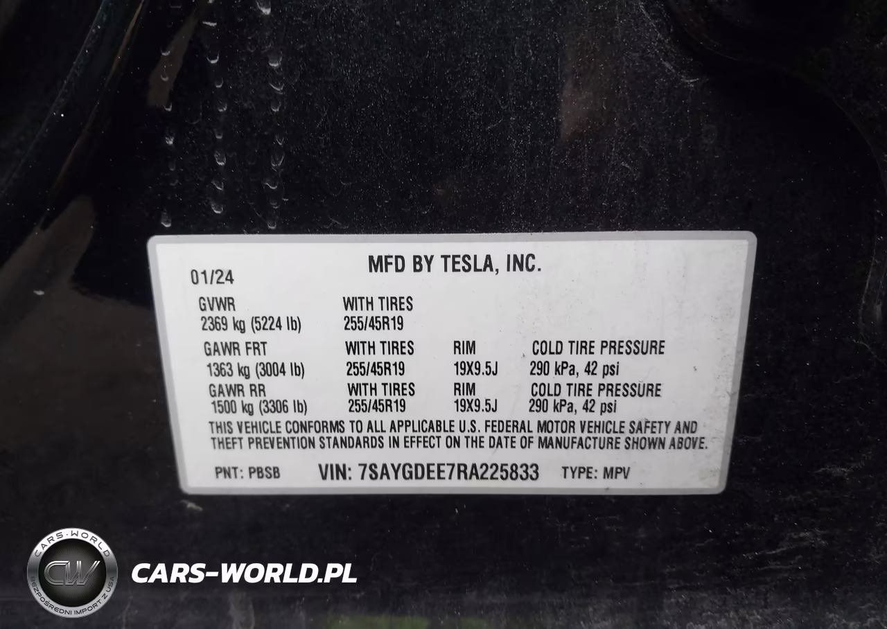 2024 Tesla Model Y Long Range Dual Motor All-Wheel Drive VIN:7SAYGDEE7RA225833 - 9