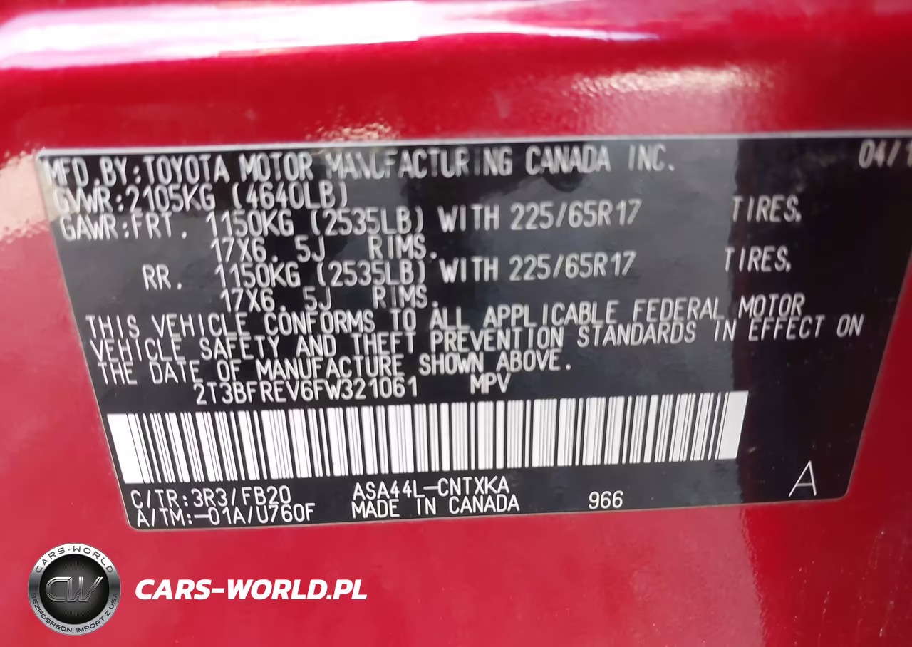 2015 Toyota Rav4 Le VIN:2T3BFREV6FW321061 - 9