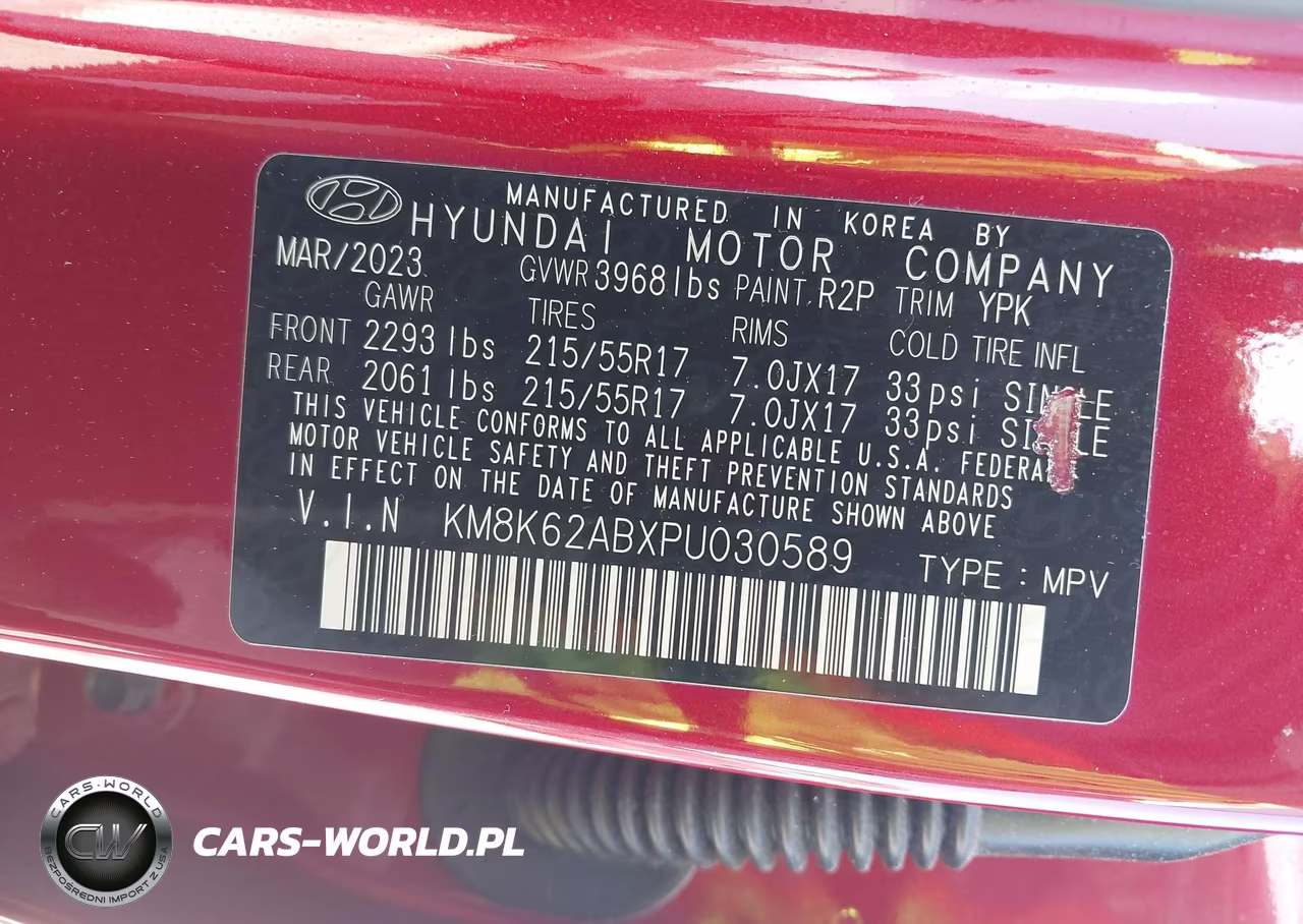 2023 Hyundai Kona Sel VIN:KM8K62ABXPU030589 - 9