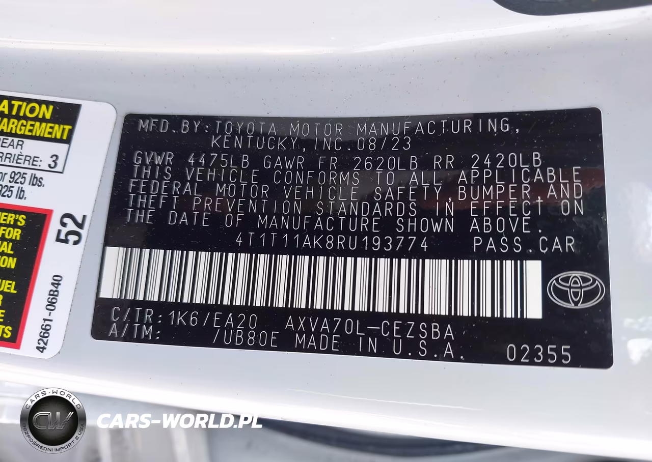 2024 Toyota Camry Se VIN:4T1T11AK8RU193774 - 9