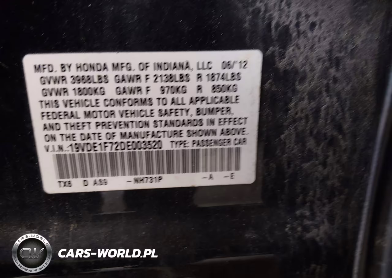 2013 Acura Ilx 2.0L VIN:19VDE1F72DE003520 - 9