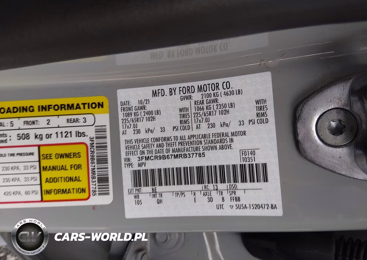 2021 Ford Bronco Sport Big Bend VIN:3FMCR9B67MRB37785 - 9