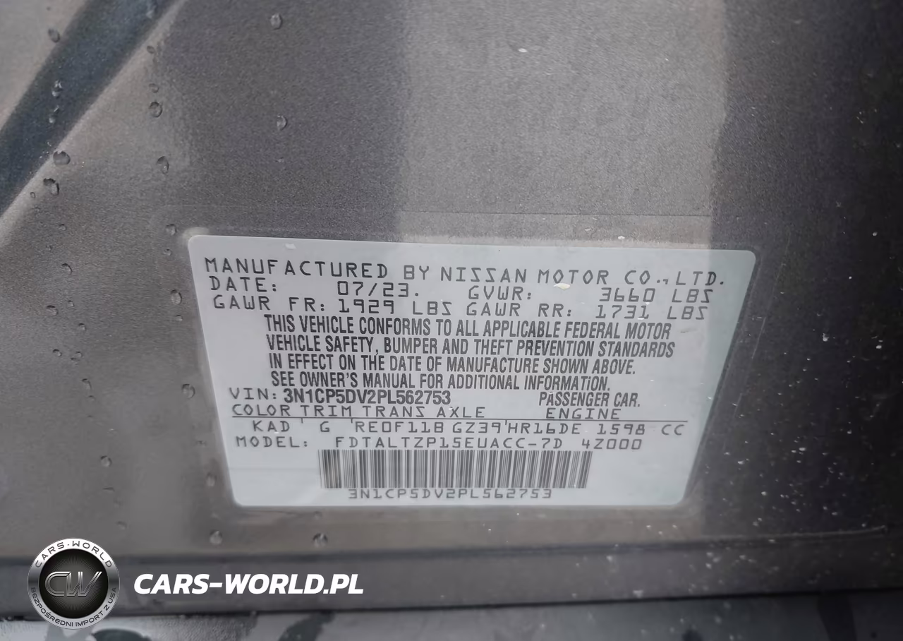 2023 Nissan Kicks Sr Xtronic Cvt VIN:3N1CP5DV2PL562753 - 9