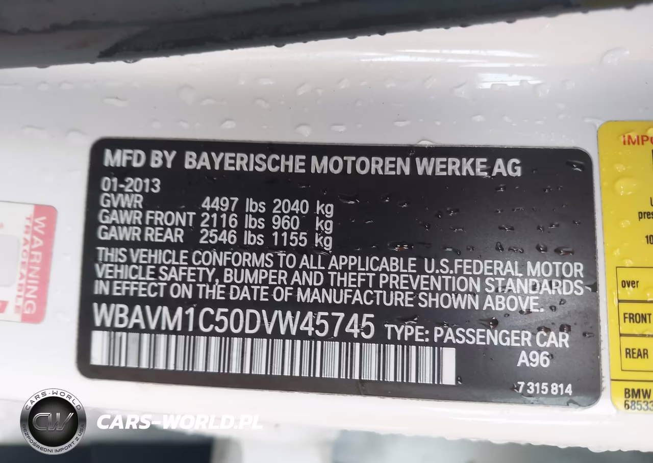 2013 BMW X1 Sdrive28I VIN:WBAVM1C50DVW45745 - 9